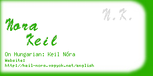 nora keil business card