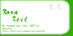 nora keil business card